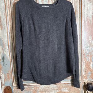 Sweet Romeo Sweater Womens Size L Gray Knit Pullover Long Sleeve Casual Ladies